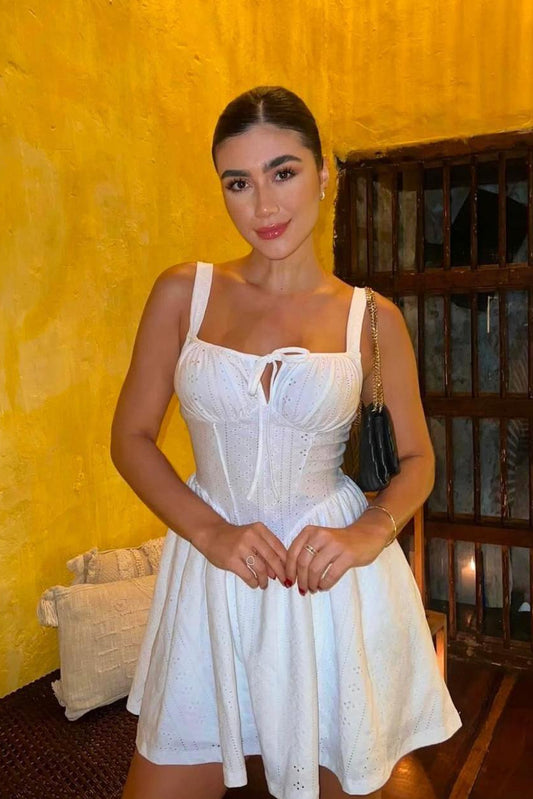 Vestido de verano Soleil blanco